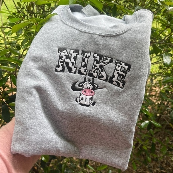 Gildan Jackets & Blazers - Cow embroidered sweatshirt